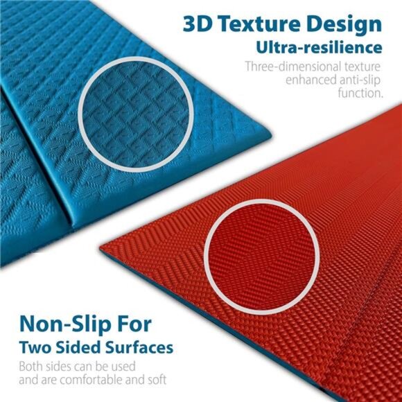 Foldable Yoga Mat - 6mm & 8mm Thick, Large, Lightweight, and Easy to Store - Picture 3 of 7